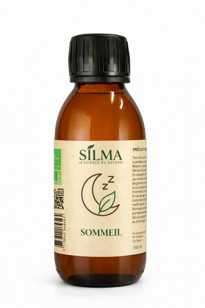 Flacon de sirop Sommeil SILMA 150 ml – formule naturelle pour la détente et la qualité du sommeil