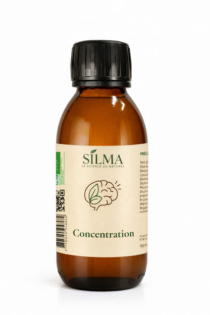 Flacon de sirop Concentration SILMA 150 ml – formule naturelle nootropique et adaptogène